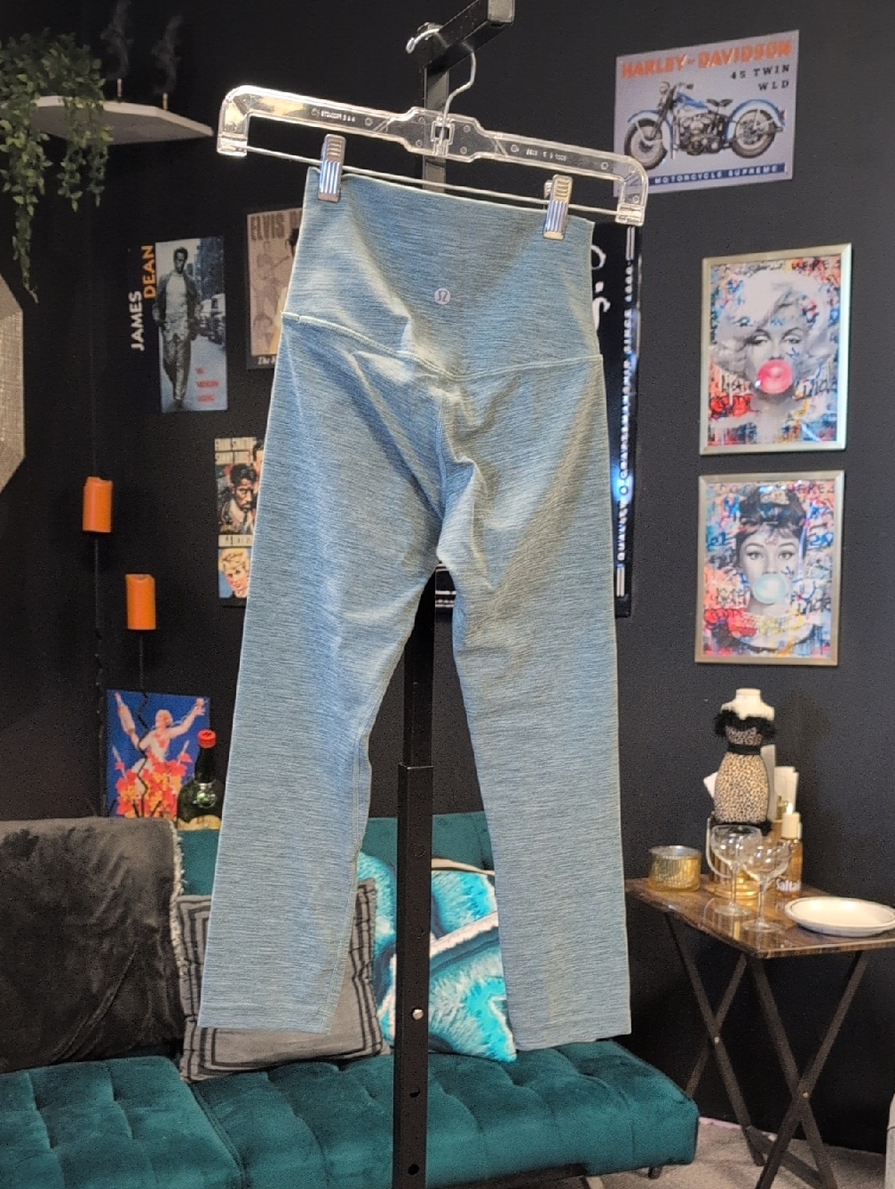 lululemon athletica Heathered Seafoam High-Rise Leggings